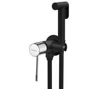 Sapho Solaris - Mitigeur de bidet encastré, avec douchette Stop, noir mat/chrome WD040BC