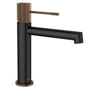Sapho Solaris - Mitigeur de lavabo, noir mat/cuivre WD002PG