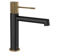 Sapho Solaris - Mitigeur de lavabo, noir mat/doré WD002G