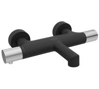 Sapho Solaris - Mitigeur thermostatique de baignoire, noir mat/chrome WD010BC