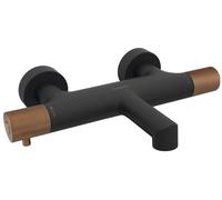 Sapho Solaris - Mitigeur thermostatique de baignoire, noir mat/cuivre WD010PG