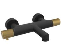Sapho Solaris - Mitigeur thermostatique de baignoire, noir mat/doré WD010G