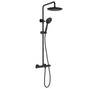 Sapho Solaris - Set de douche avec thermostat, 5 jets, noir mat WD139B