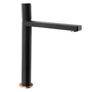Sapho Soliter - Robinetterie Kaisa pour lavabo, noir/or rose ZT091