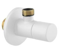 Sapho - Soupape d'angle avec rosace, blanc mat SL014