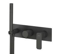 Sapho Spy - Mitigeur encastré 2 sorties, avec corps d’encastrement, noir mat PY52/15