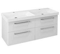 Sapho Theia - Meuble double vasque 116x50x44 cm, 4 tiroirs, blanc TH120-3030