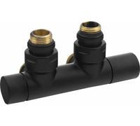 Sapho Twin - Kit de raccordement vannes pour raccordement central, entraxe 50 mm, noir mat CP4101BS