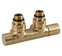 Sapho Twin - Kit de raccordement de valve, raccordement central, doré mat CP401SGM