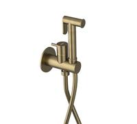 Sapho Ultramix - Mitigeur de bidet encastré, avec douchette et corps d'encastrement, doré mat UT013G