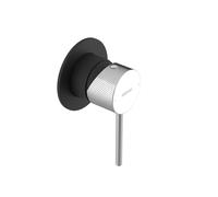 Sapho Ultrasan - Mitigeur de douche encastré, avec corps d’encastrement, noir mat/chrome UT041VBC