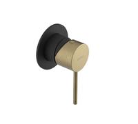 Sapho Ultrasan - Mitigeur de douche encastré, avec corps d’encastrement, noir mat/or mat UT041VBG