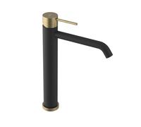 Sapho Ultrasan - Mitigeur de lavabo, noir mat/doré mat UT007VBG