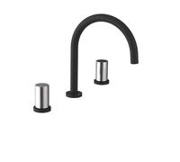 Sapho Ultratap - Mélangeur lavabo, montage 3 trous, noir mat/chrome UT017TBC