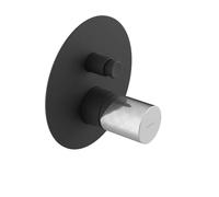 Sapho Ultratap - Mitigeur encastré 2 sorties, avec corps d’encastrement, noir mat/chrome UT042TBC