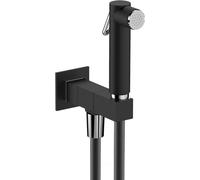 Sapho - Robinet mural avec douchette à main pour bidet, carré, noir mat SG108NE