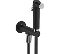 Sapho - Robinet mural avec douchette de bidet, rond, noir mat SG107NE