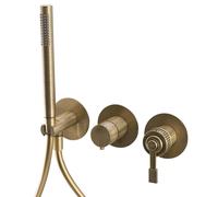 Sapho Versi - Mitigeur encastré avec corps d'encastrement, 2 sorties, avec accessoires, bronze RV052/18