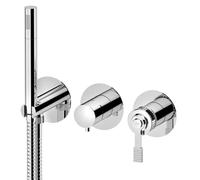 Sapho Versi - Mitigeur encastré avec corps d'encastrement, 2 sorties, avec accessoires, chrome RV052