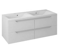 Sapho Wave - Meuble double-lavabo 120x50x48 cm, blanc WA120-3030