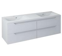 Sapho Wave - Meuble double-lavabo 150x50x48 cm, blanc WA150-3030