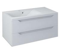 Sapho Wave - Meuble lavabo 90x45x48 cm, gauche, 2 tiroirs, blanc WA092-3030