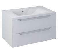 Sapho Wave - Meuble vasque, 80x45x48 cm, 2 tiroirs, blanc WA080-3030