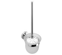 Sapho X-Round - Brosse de toilette murale avec support, verre dépoli/chrome XR303