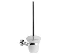 Sapho X-Round - Brosse de toilette murale avec support, verre dépoli/chrome XR323