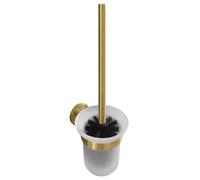 Sapho X-Round - Brosse de toilette murale avec support, verre dépoli / doré XR303GB