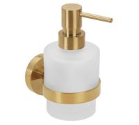 Sapho X-Round - Distributeur de savon avec support, verre mat / doré XR103GB