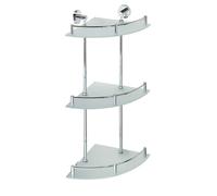 Sapho X-Round - Etagère d'angle murale, verre/chrome XR606
