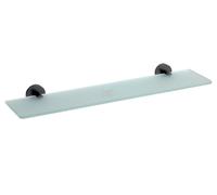 Sapho X-Round - Etagère, longueur 60 cm, verre de lait/noir XR609B