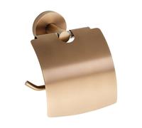 Sapho X-Round - Porte-papier toilette en cuivre, avec couvercle, cuivre mat XR732PG