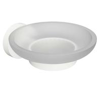 Sapho X-Round - Porte-savon avec support, verre dépoli / blanc XR803W