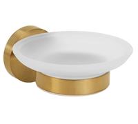 Sapho X-Round - Porte-savon avec support, verre dépoli / doré XR803GB