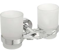 Sapho X-Round - Porte-verre double, verre/chrome XR900