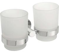 Sapho X-Round - Porte-verre double, verre/chrome XR902