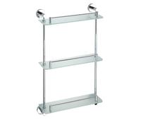 Sapho X-Round - Tablette murale, chrome/verre dépoli XR608