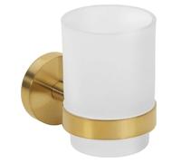 Sapho X-Round - Verre pour brosse à dents et dentifrice, verre mat / doré XR903GB