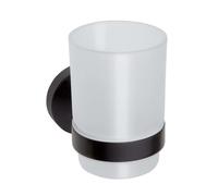 Sapho X-Round - Verre pour brosse à dents et dentifrice, verre mat / noir XR903B