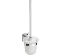 Sapho X-SQUARE - Balayette de toilette murale avec support, verre dépoli/chrome XQ301