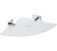 Sapho X-SQUARE - Tablette murale d’angle, verre/chrome XQ604