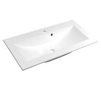 Sapho Yukon - Lavabo 800x450 mm, avec trop-plein, trou pour robinet, blanc YU080