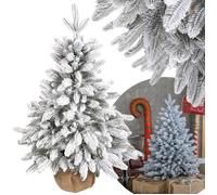 Sapin artificiel Scandinavian Spruce dense enneigé dans un pot de 80 cm