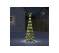vidaXL Sapin de Noël à LED 275 LED Blanc Chaud 180 cm