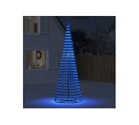 vidaXL Sapin de Noël à LED 688 LED bleu 300 cm, décoration de Noël, lumière LED, lumière de Noël extérieure, cône de Noël, 358070 Bleu G