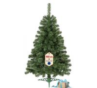 Sapin de Noël Artificiel 120 cm réaliste en PVC avec Pied Inclus SPRINGOS | Sapin réaliste aux branches souples en PVC, hauteur 120 cm, largeur 60 cm, montage simple, support inclus et fabriqué en UE