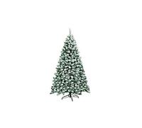 Sapin de Noël LED Artificiel 180cm COSTWAY-250 Lumières Blanc Chaud-928 Rameaux PVC Floqué-Support Métal Pliable-Décoration de Noël