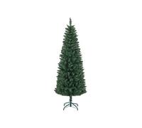 Sapin de Noël artificiel 180 cm slim avec support en acier pliable, 479 branches épines, décoration de Noël effet réaliste, vert